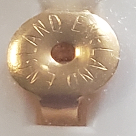 Original Caflon Earrings with Colored Stone for Baby Girls Gold and Light Green. - Picture 7 of 7